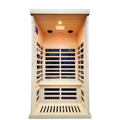 Ample-901PH 1-2 Person Infrared Sauna | Plus Size + App Remote