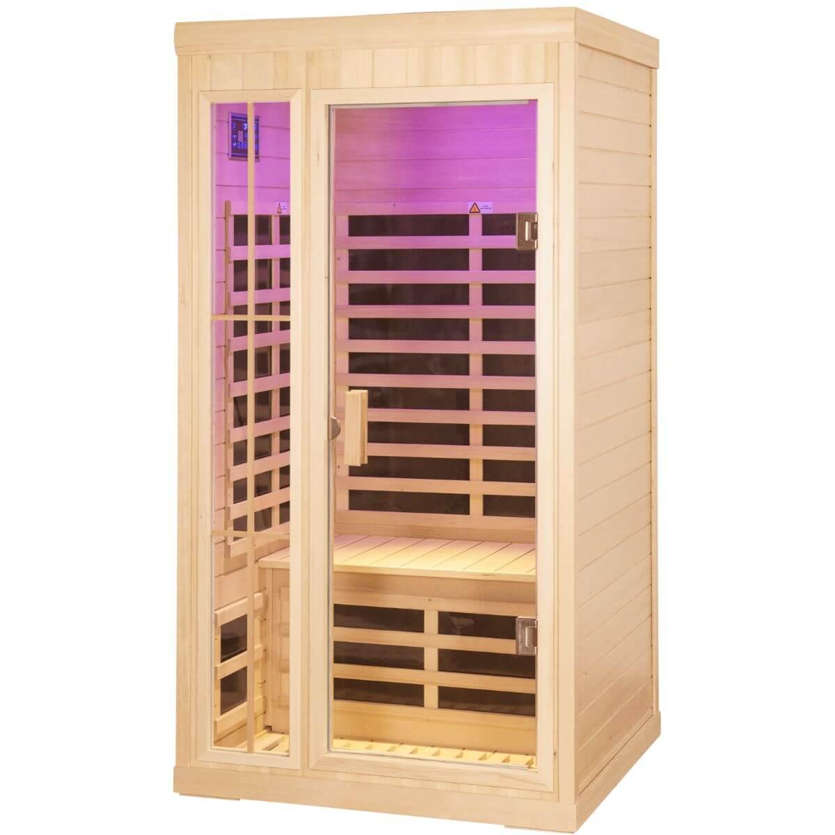 Ample-901PH 1-2 Person Infrared Sauna | Plus Size + App Remote