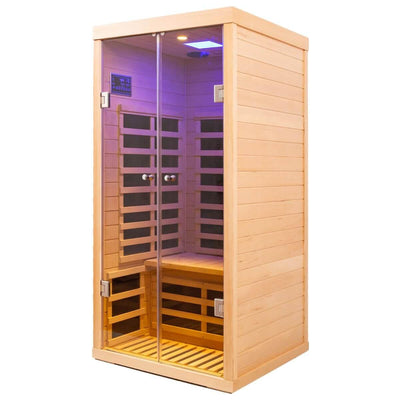 Ample-901SH 1 Person Ultra-Low EMF Infrared Sauna