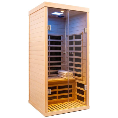 Ample-901SH 1 Person Ultra-Low EMF Infrared Sauna