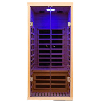 Ample-901SH 1 Person Ultra-Low EMF Infrared Sauna