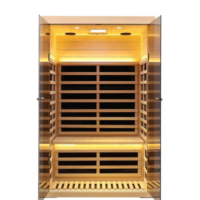 Ample-902SH 2 Person Ultra-Low EMF Infrared Sauna