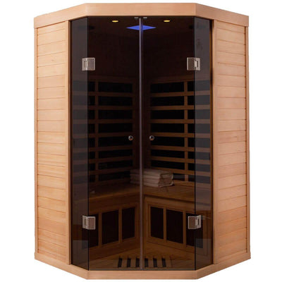 Ample-907SH Corner 2 Person Ultra-Low EMF Infrared Sauna