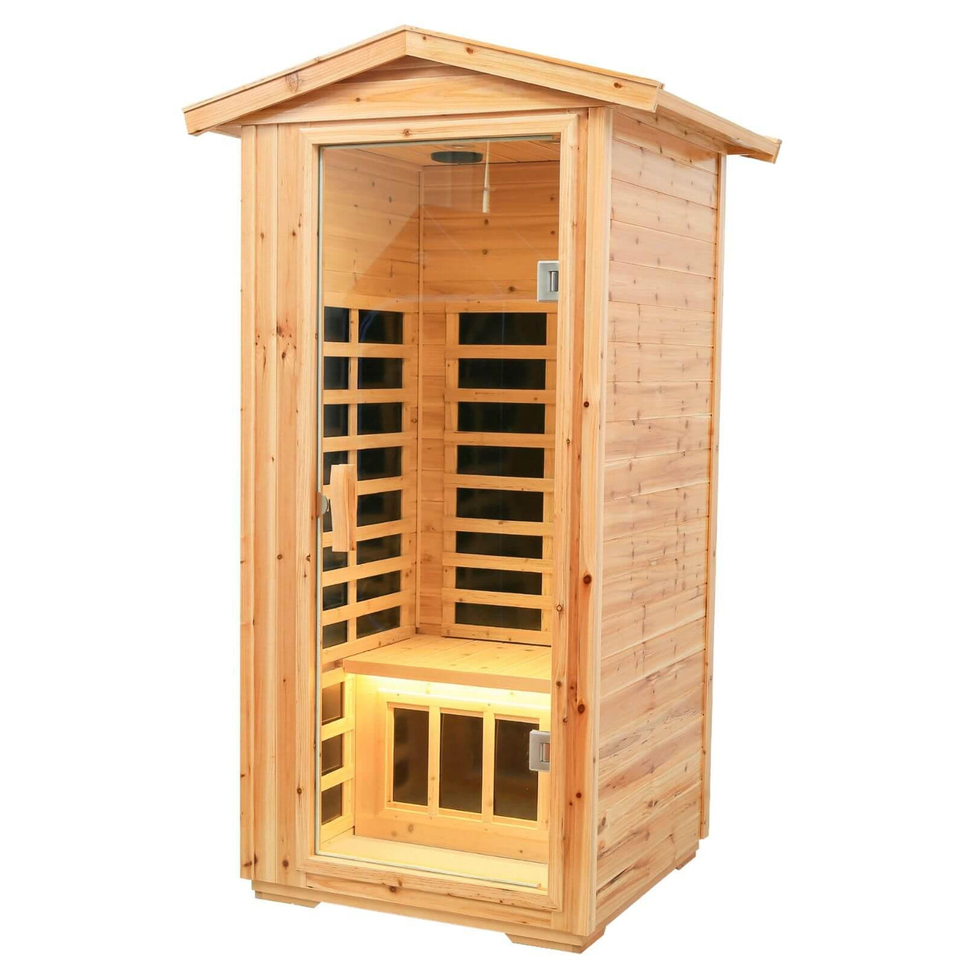 Garner-901VS 1 Person Outdoor Infrared Sauna | Fir Model Clearance Sale