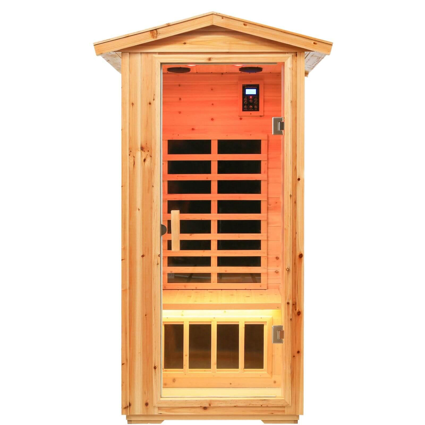 Garner-901VS 1 Person Outdoor Infrared Sauna | Fir Model Clearance Sale