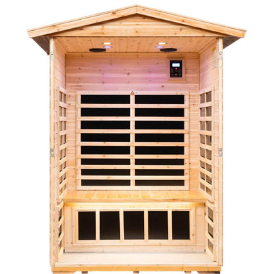 Garner-902VS 2 Person Outdoor Infrared Sauna | Fir Model