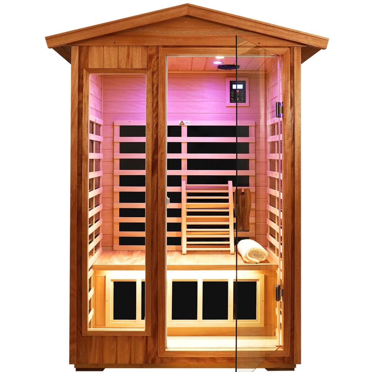 Garner-902VS 2 Person Outdoor Infrared Sauna | Fir Model