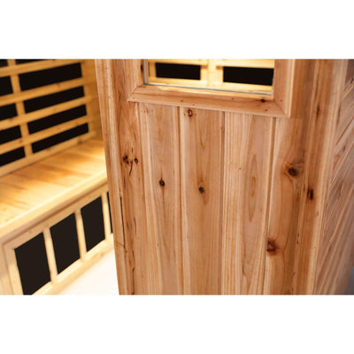 Garner-904VS 4 Person Outdoor Infrared Sauna | Clearance Sale