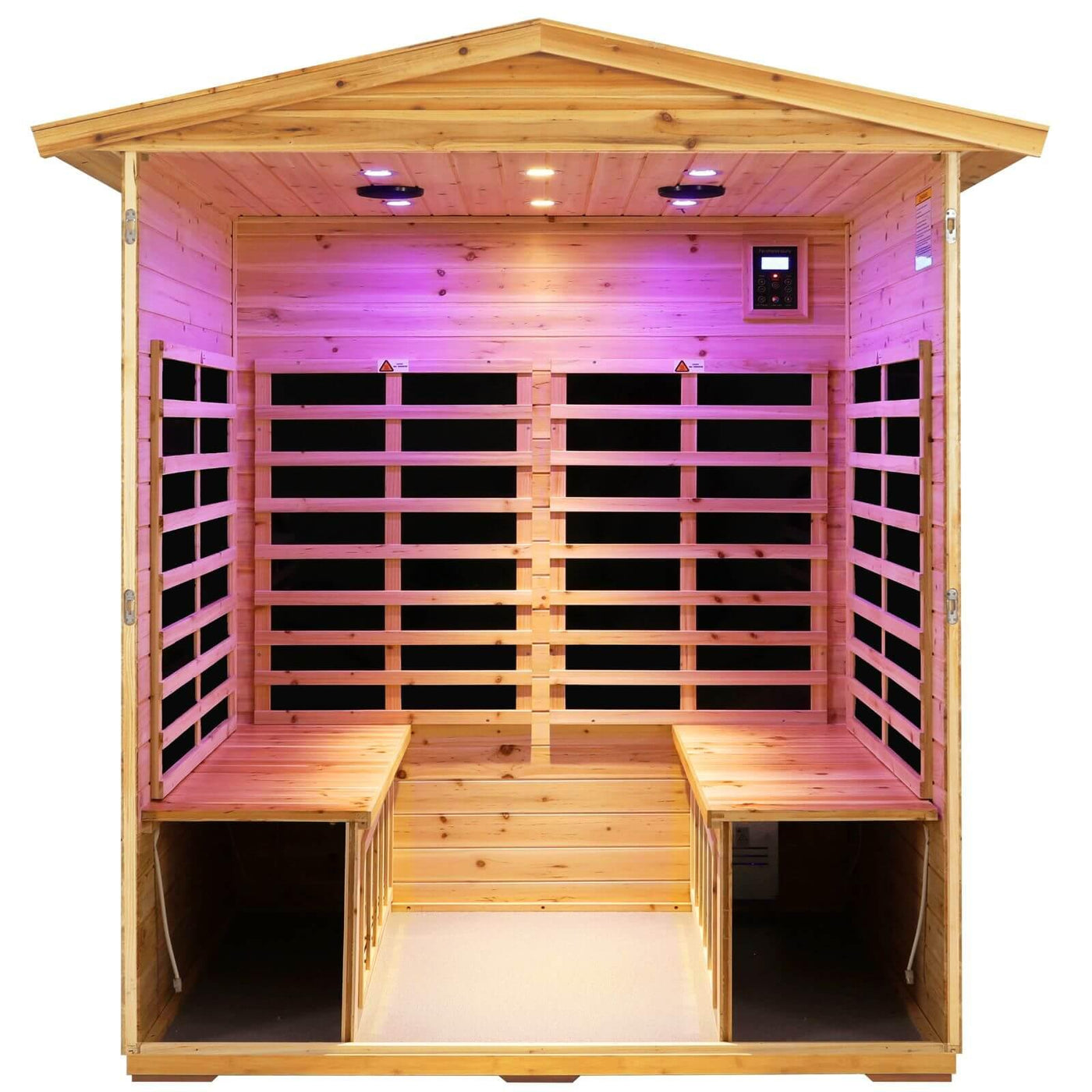 Garner-904VS 4 Person Outdoor Infrared Sauna | Clearance Sale