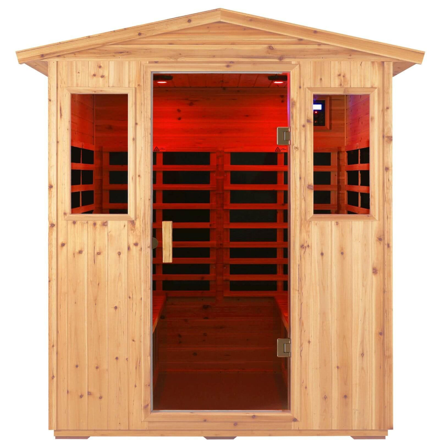 Garner-904VS 4 Person Outdoor Infrared Sauna | Clearance Sale