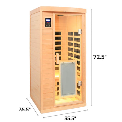 Maxwell-901BH 1 Person Ultra-Low EMF Infrared Sauna