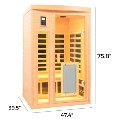 Maxwell-902BH 2 Person Ultra-Low EMF Infrared Sauna | Hot Offers