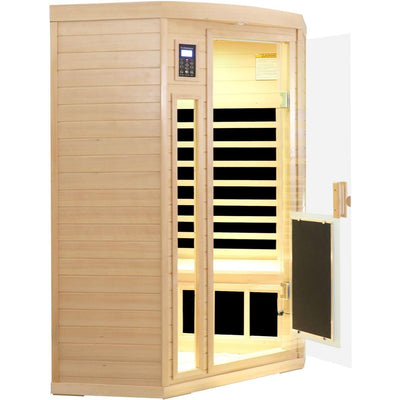 Maxwell-907BH Corner 2 Person Ultra-Low EMF Infrared Sauna | Clearance Sale