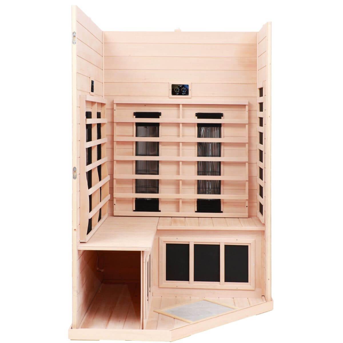 Mix-907BLH 2 Person Corner High Temp Infrared Sauna | Standard Model Clearance Sale