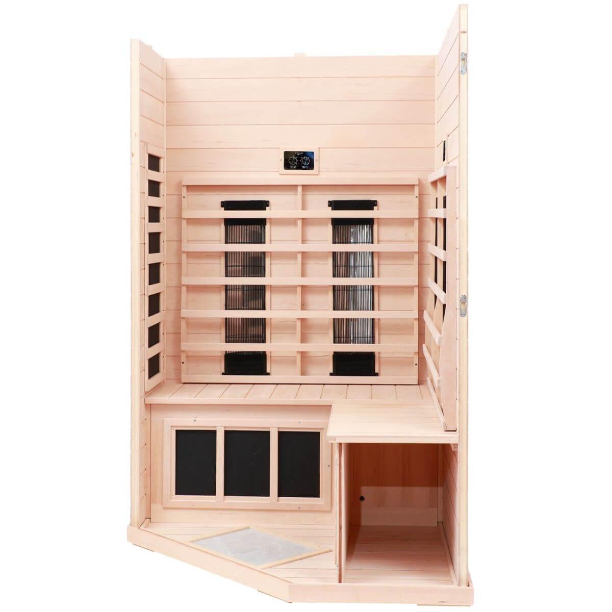 Mix-907BLH 2 Person Corner High Temp Infrared Sauna | Standard Model Clearance Sale