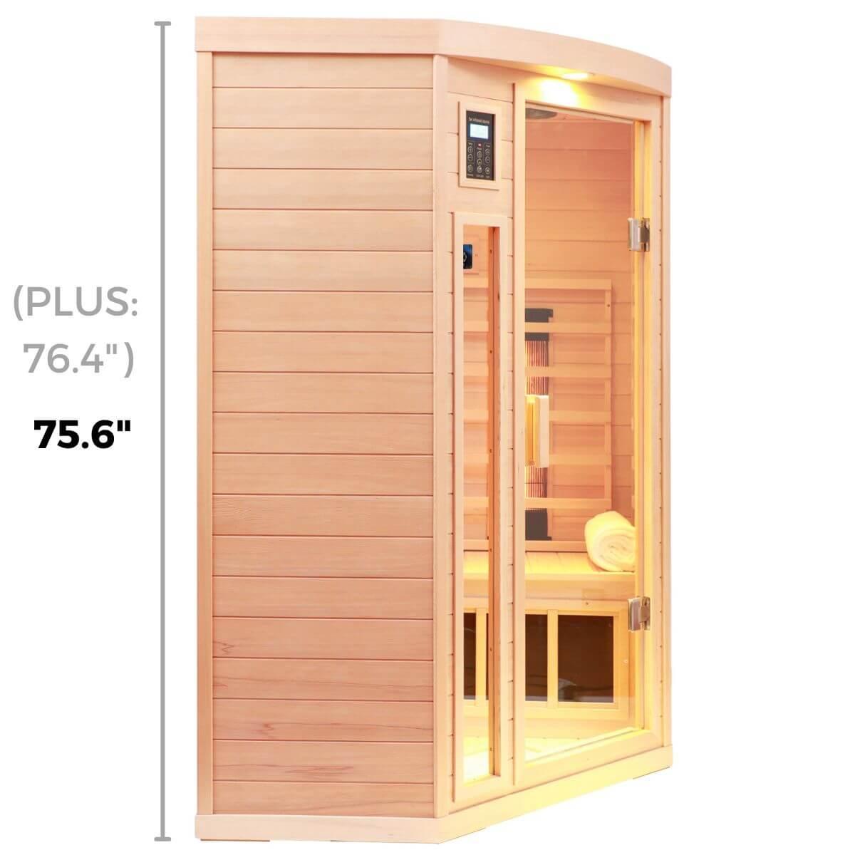 Mix-907BLH 2 Person Corner High Temp Infrared Sauna | Standard Model Clearance Sale