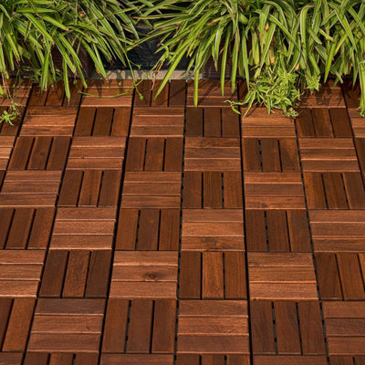 Redwood Interlocking Flooring Tiles (Set of 10)