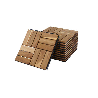 Burlywood Interlocking Flooring Tiles (Set of 10)