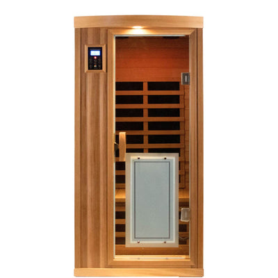 Sublime-901BR 1 Person Infrared Sauna in Red Cedar | Ultra-Low EMF Upgraded