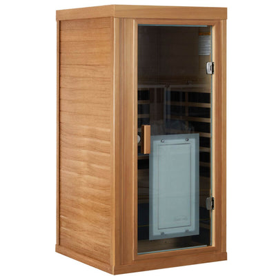 Sublime-906MR 1-Person Infrared Sauna in Red Cedar | Nature's Art, Noble Enjoyment