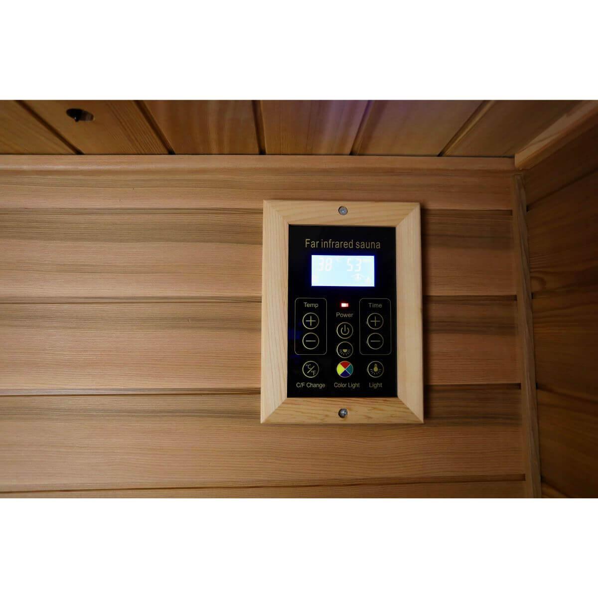 Versa-903VR/T 3 Person Outdoor Full Spectrum Ultra-Low EMF Infrared Sauna Reclining | Mahogany Clearance Sale