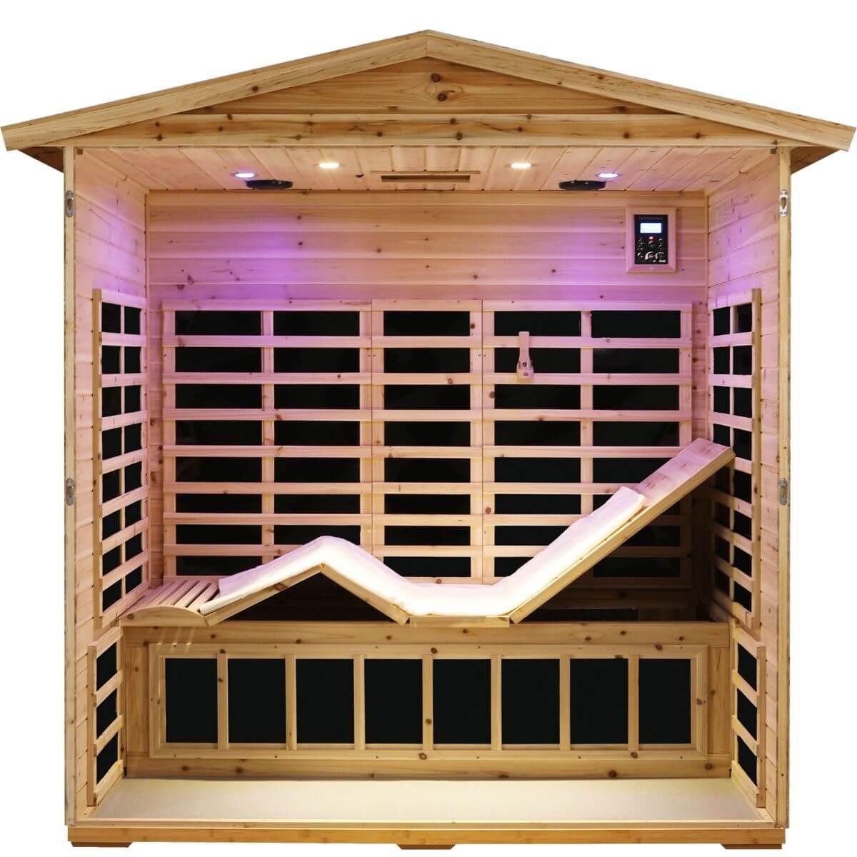 Versa-903VS 3 Person Outdoor Full Spectrum Infrared Sauna Reclining | Value Sale